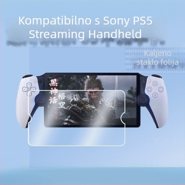 Temperirani zaštitni film za zaslon za Sony PS5 PlayStation Portal Remote — 0,33 mm, 95% propusnost svjetla, HD cijeli zaslon
