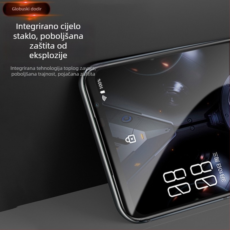 Staklena zaštitna folija za cijeli zaslon Asus ROG Phone 8 – prednji film, anti otisak prsta, automatsko popravljanje, kod 3283093