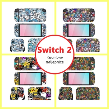 PVC naljepnica za Nintendo Switch NS2, prilagođeni dizajn, debljina 0.04–0.08 mm