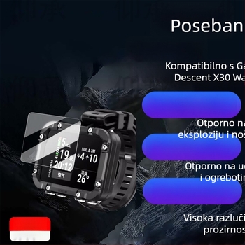 Zaštitni film za Garmin Descent X30 sat — tekući nano materijal, prednja membrana, HD jas, NDL zaštitni film