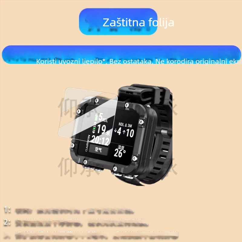 Zaštitni film za Garmin Descent X30 sat — tekući nano materijal, prednja membrana, HD jas, NDL zaštitni film