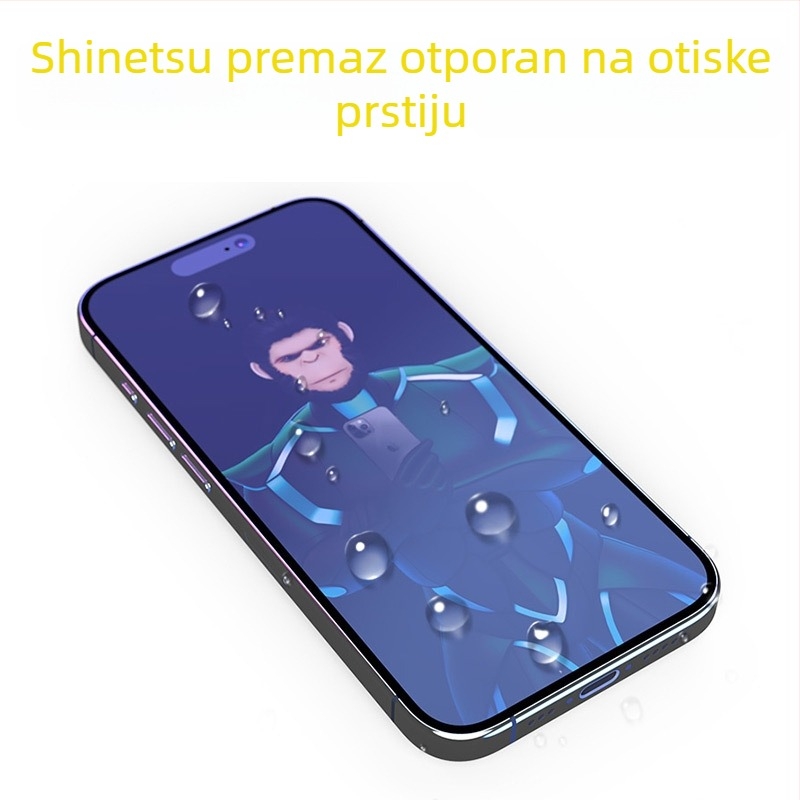 Kaljeno zaštitno staklo zaslona za iPhone 15 Pro i iPhone 14 Pro, mat završetak, anti otisci prstiju.