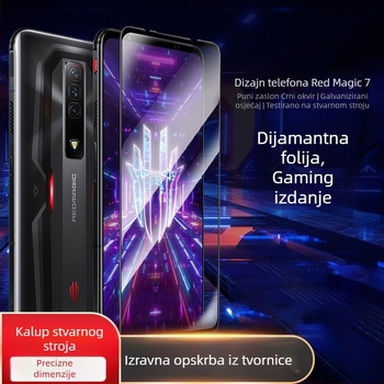 Nubia RedMagic stakleni zaštitnik zaslona – puni zaslon, HD, otisak prsta otporan, prednji film za modele 6/7/8 gaming