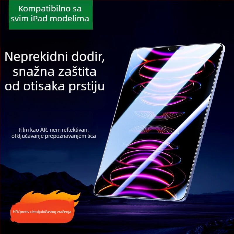 Zaštitno staklo za iPad od kaljenog stakla – prednja zaštita, HD, antiotisci, Brand YOT, za Apple iPad