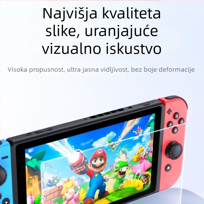 Nintendo Switch zaštitna folija za zaslon s anti-refleksijskom premazom, AR premaz, propusnost 95%, debljina 0,17 mm