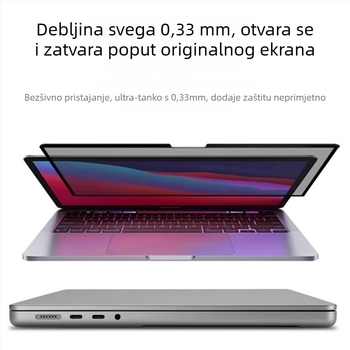 Taoxin Zaštitnik zaslona privatnosti za MacBook Air 13 i MacBook Pro 15 — HD Anti-Peep film, kompatibilan s MacBook serijom, težina 25 g, lansirano 2024