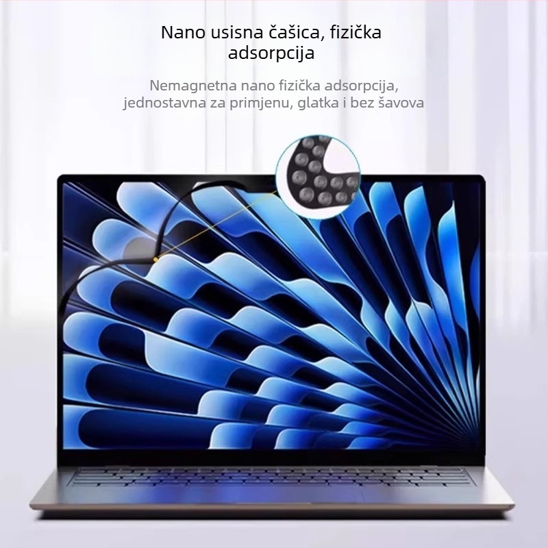 Taoxin Zaštitnik zaslona privatnosti za MacBook Air 13 i MacBook Pro 15 — HD Anti-Peep film, kompatibilan s MacBook serijom, težina 25 g, lansirano 2024