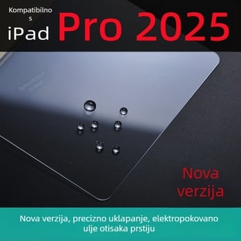 Kaljeno staklo zaštitnik zaslona za iPad Pro 2024/2025 – cijeli zaslon, HD, anti otisci prstiju