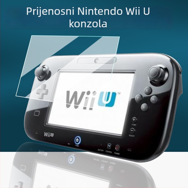 Folia za zaslon Nintendo Wii U, PET materijal, debljina 0,17 mm, prozornost 96%, anti-refleksija