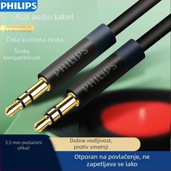 Philips AUX audio kabel, muški–muški, 1,5–20 m, 1 na 2 audio splitter AV kabel