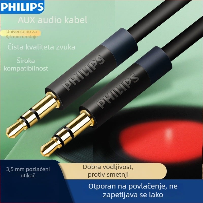 Philips AUX audio kabel, muški–muški, 1,5–20 m, 1 na 2 audio splitter AV kabel