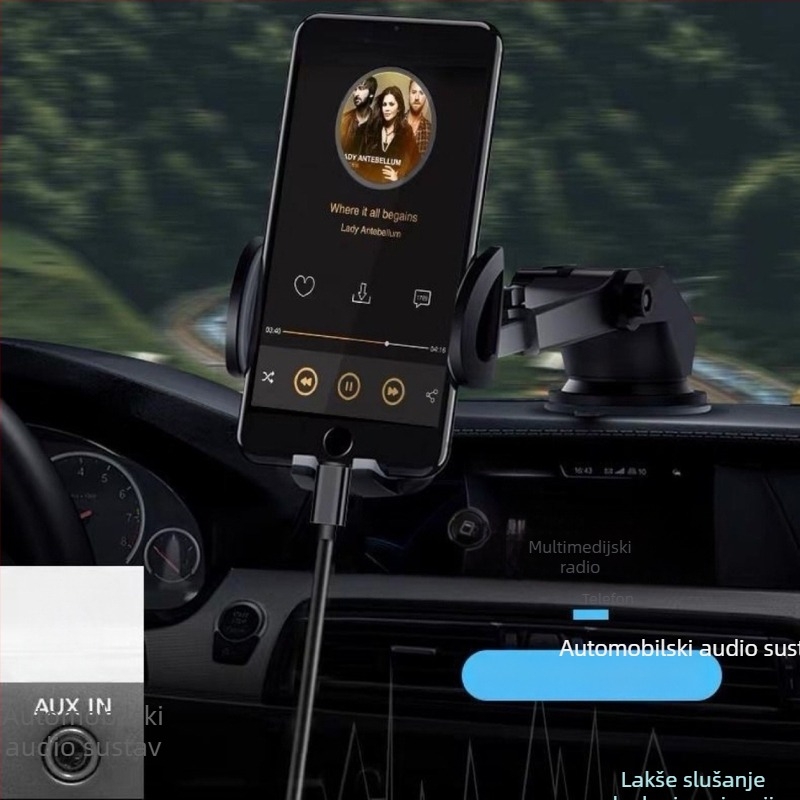 Audio kabel AUX za automobil Apple – pozlaćeno bakreno jezgro, vodič od legure; kompatibilan s iPhone XR, 7, 11, 8, 8 Plus