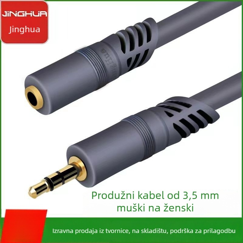Audio kabel Jinghua 3.5mm muško-ženski produžni kabel (zlatni kontakti; čisto bakreno jezgro; OFC vodljivac; model 3.5-3.5F)