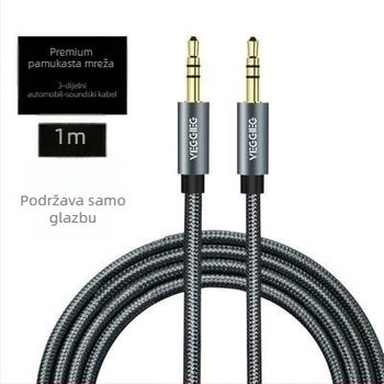 Weige AV linija 3,5 mm muški–muški audio kabel za računala perifernu opremu, bakarom obloženi aluminijski vod, voditelj od legure, model V-a501