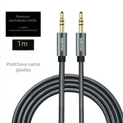 Weige AV linija 3,5 mm muški–muški audio kabel za računala perifernu opremu, bakarom obloženi aluminijski vod, voditelj od legure, model V-a501