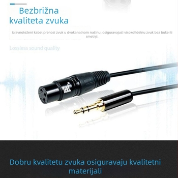 Izbalansirani mikrofon kabel ickb L9 – 3,5 mm na XLR, 48V phantom napajanje