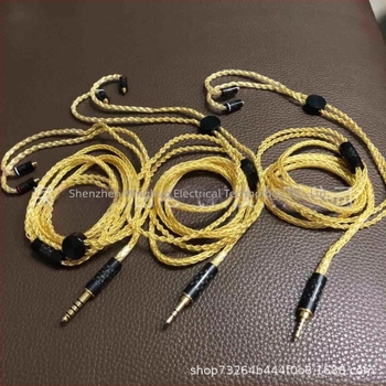 8‑žilni DIY pleteni kabel za slušalice od 7N monokristalnog bakra, pozlaćen, 0,78 mm MMCX IM IE80 A2DC