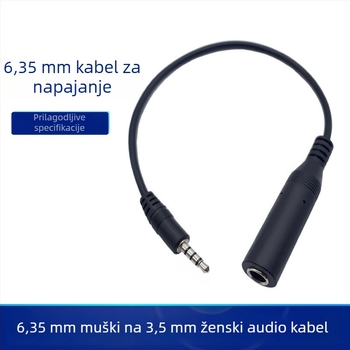 Audio kabel 6,5 mm ženski priključak na 3,5 mm muški za električno piano i gitaru, adapter za mikrofon i slušalice