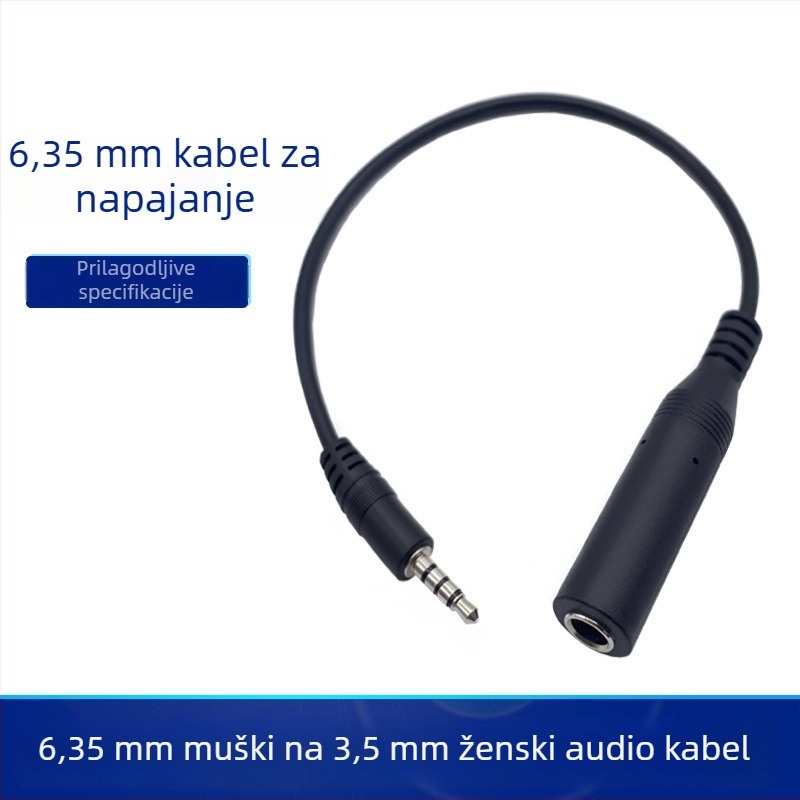 Audio kabel 6,5 mm ženski priključak na 3,5 mm muški za električno piano i gitaru, adapter za mikrofon i slušalice