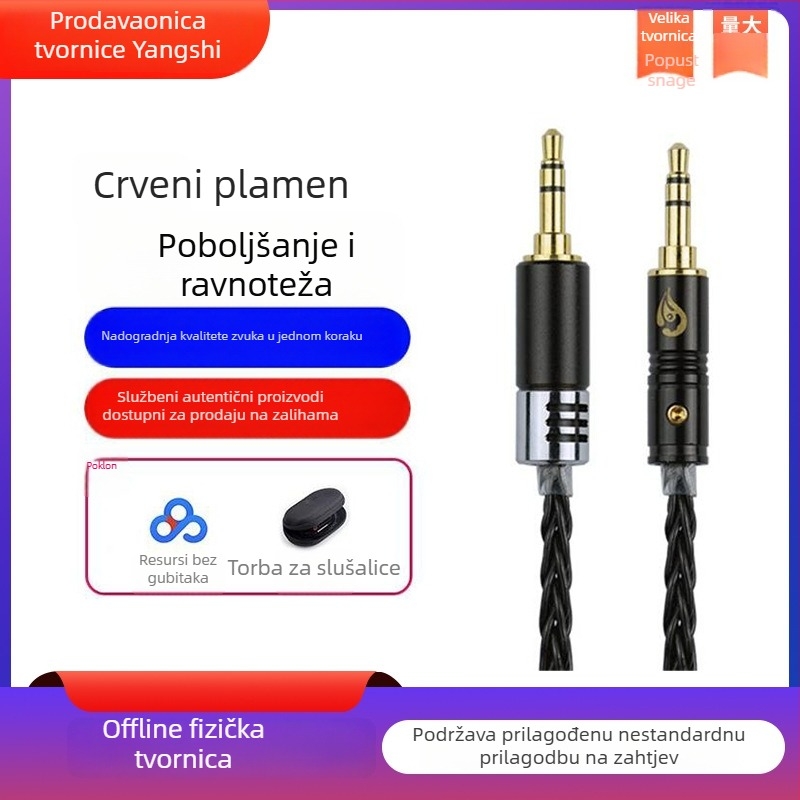 Yangshi Chiyan kabel za nadogradnju slušalica MDR-1A, 1000XM4/5, MSR7, SHP9500, 9600, X2HR
