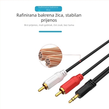 Choseal/Akihabara Q304 3.5 mm na dual RCA audio kabel za mobitel i zvučnike