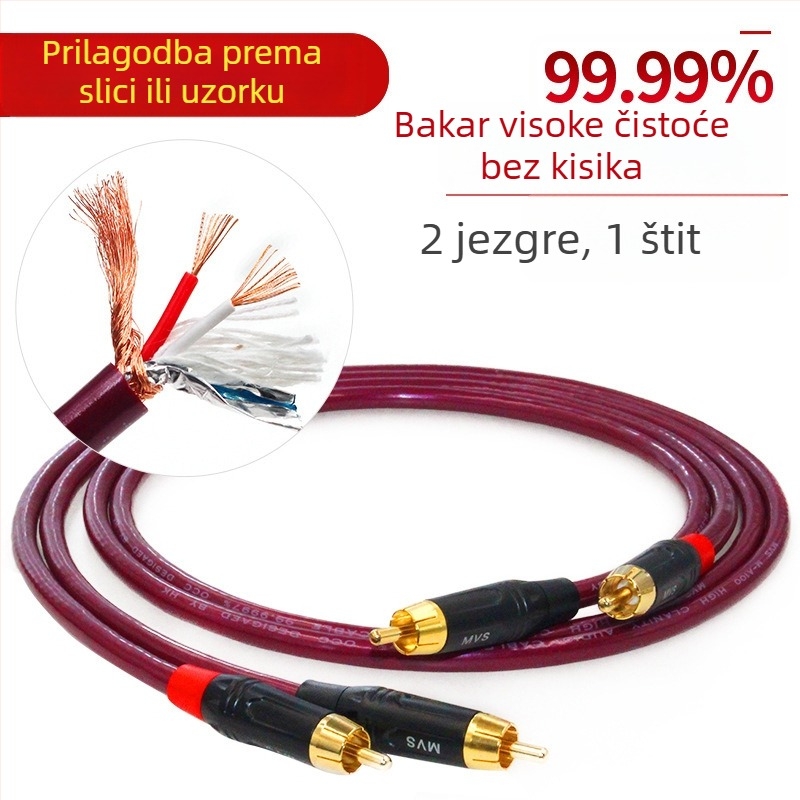 MVS Magic 2-žični audio kabel od bakra bez kisika za kućni kino – kabel visoke vjernosti zvuka