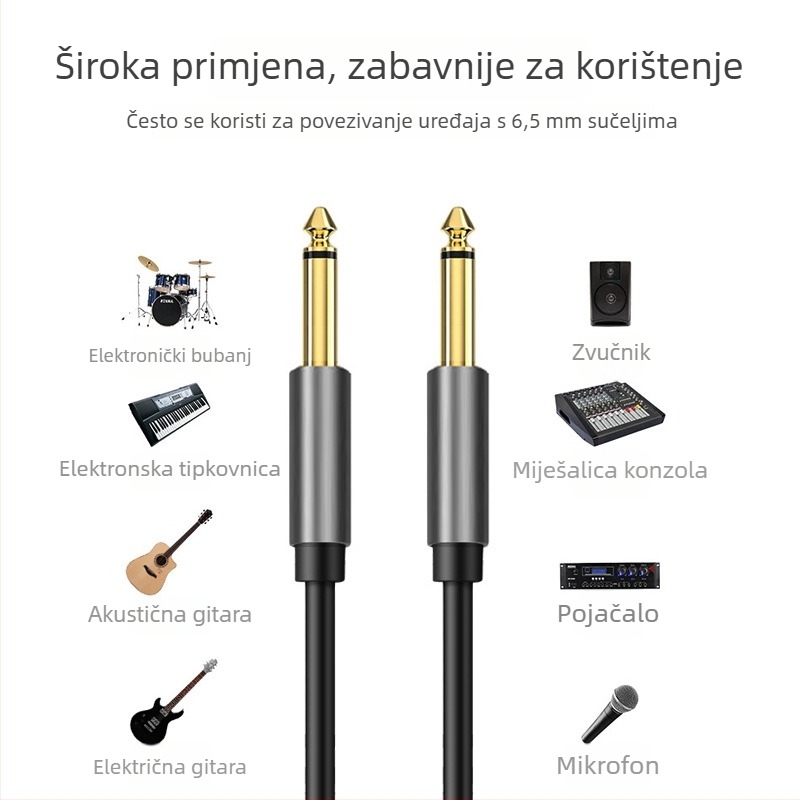 XLR audio kabel – zlatno-platinasti konektori, čisti bakreni vodiči, bakreno jezgro, univerzalna kompatibilnost, model Yg036