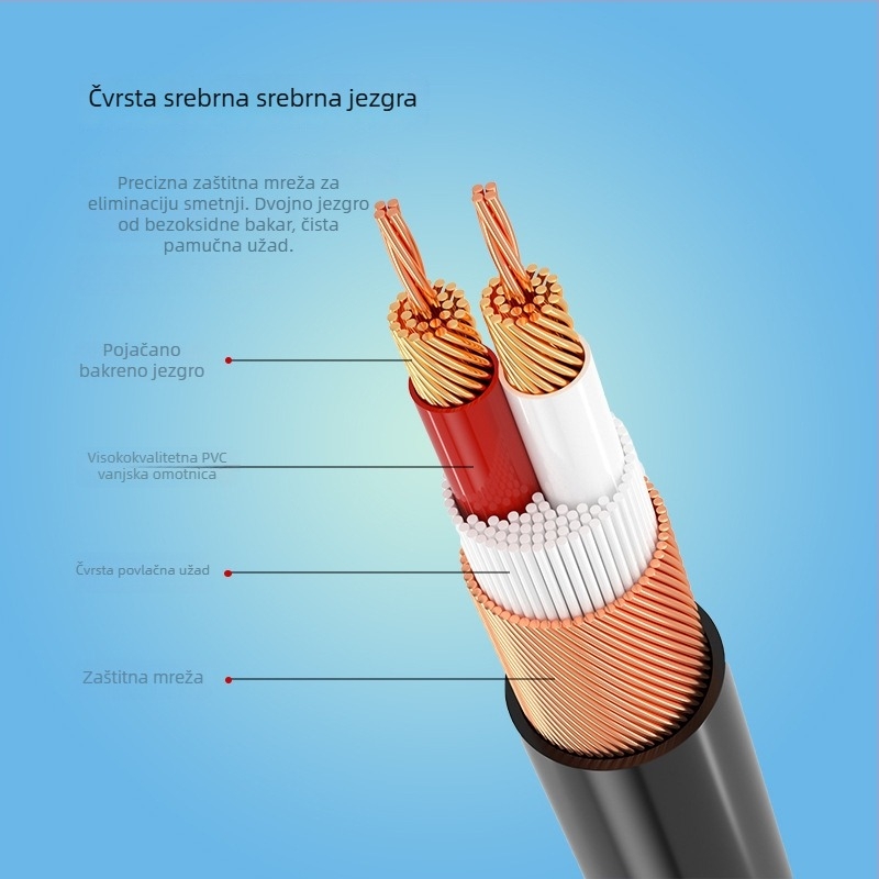 XLR audio kabel – zlatni premaz, OFC bakar, jezgra od čistog bakra, model Z012