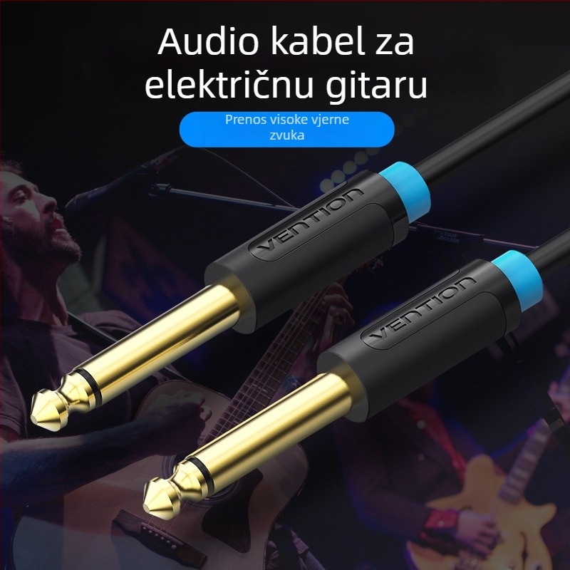 Audio kabel, pozlaćen, muški–muški, dvije žice, bakar bez oksidacije (OFC)