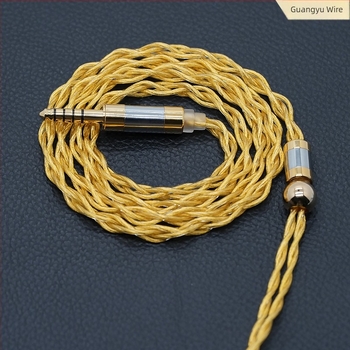 4-žilni monokristalni bakreni kabel za slušalice, zlatno pozlaćen MMCX 0,78 mm / 2-Pin QDC, audio kabel 4,4 mm i 3,5 mm