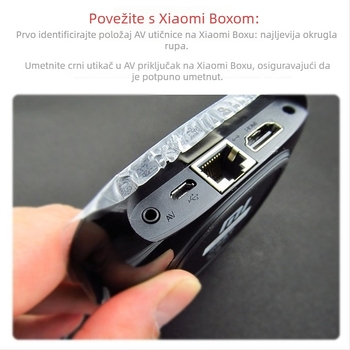 Audio kabel 1 na 3 za Xiaomi Set-top Box, niklirano kućište, bakreni vodič OFC