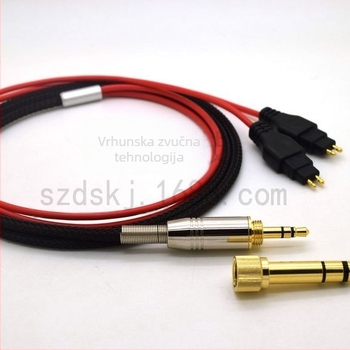 Sennheiser crni opleteni kabel za slušalice od bakra bez kisika HD525 HD545 HD565 HD650 HD600 HD580