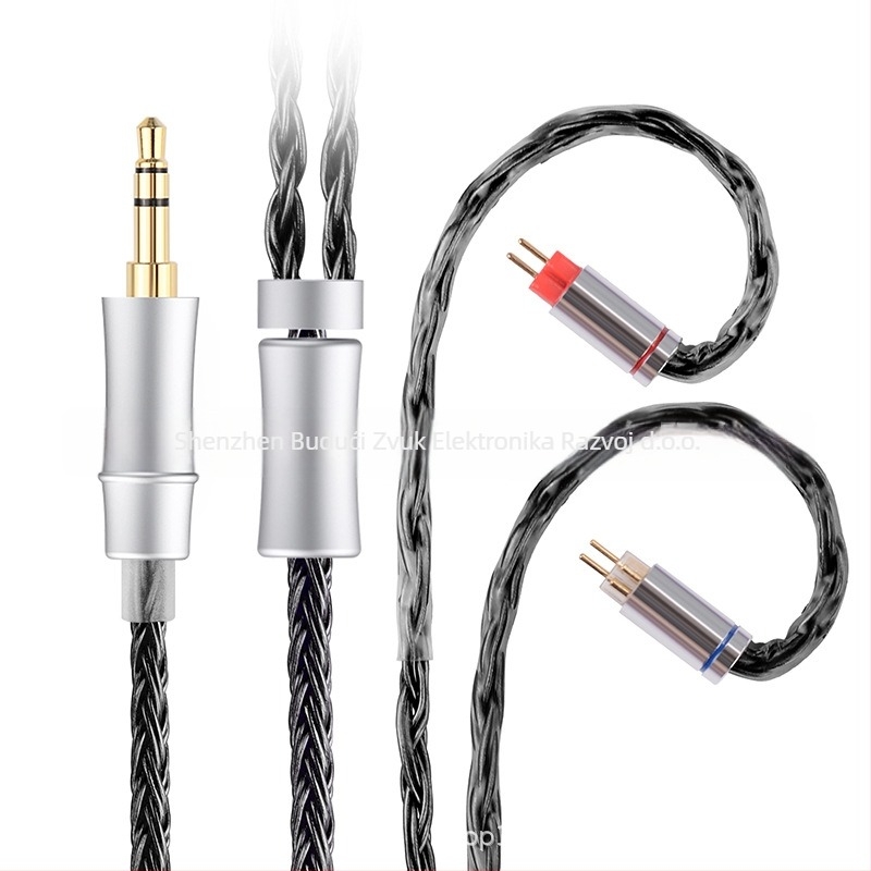 Faaeal balansirani kabel za slušalice 4.4mm, 16‑nitni srebrno obloženi bakreni vodovi, križno pleteni, 2‑pin 0,78mm