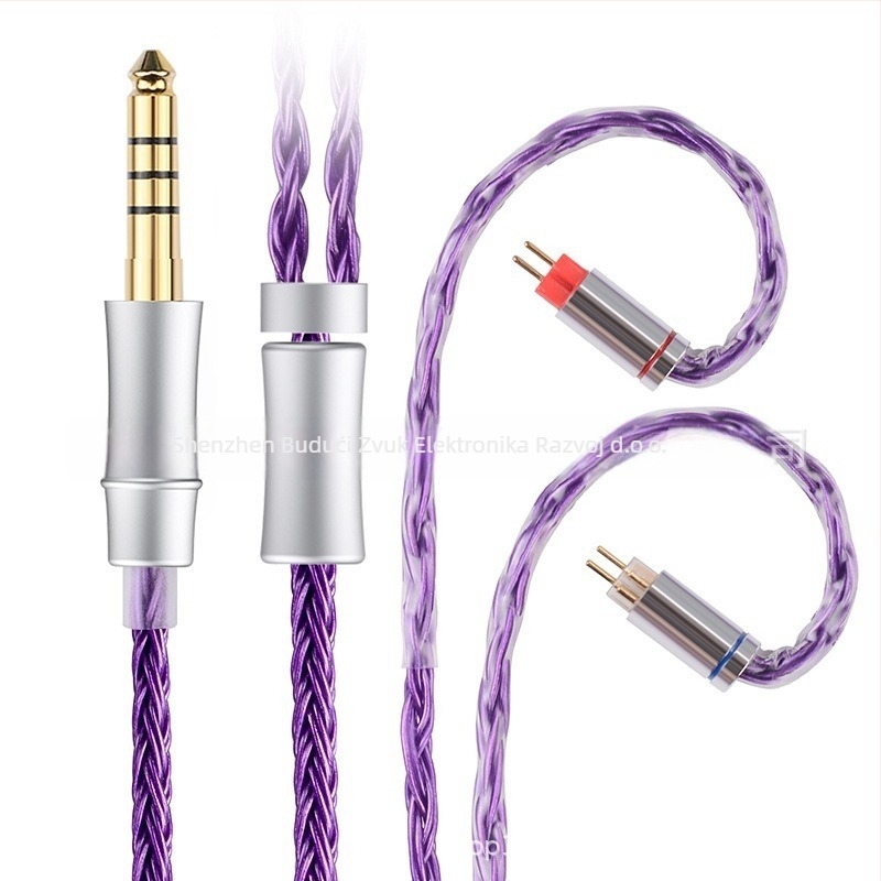 Faaeal balansirani kabel za slušalice 4.4mm, 16‑nitni srebrno obloženi bakreni vodovi, križno pleteni, 2‑pin 0,78mm
