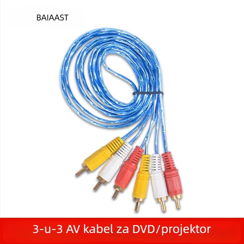 AV kabel, 3RCA na 3RCA, Lotus zaštićeni audio/video kabel za TV