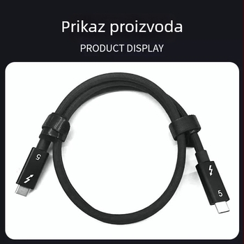 Type-C kabel za podatke, 120G visoke brzine prijenosa, srebro-pozlaćeni bakar vod, pleteni kabel, 240W brzo punjenje