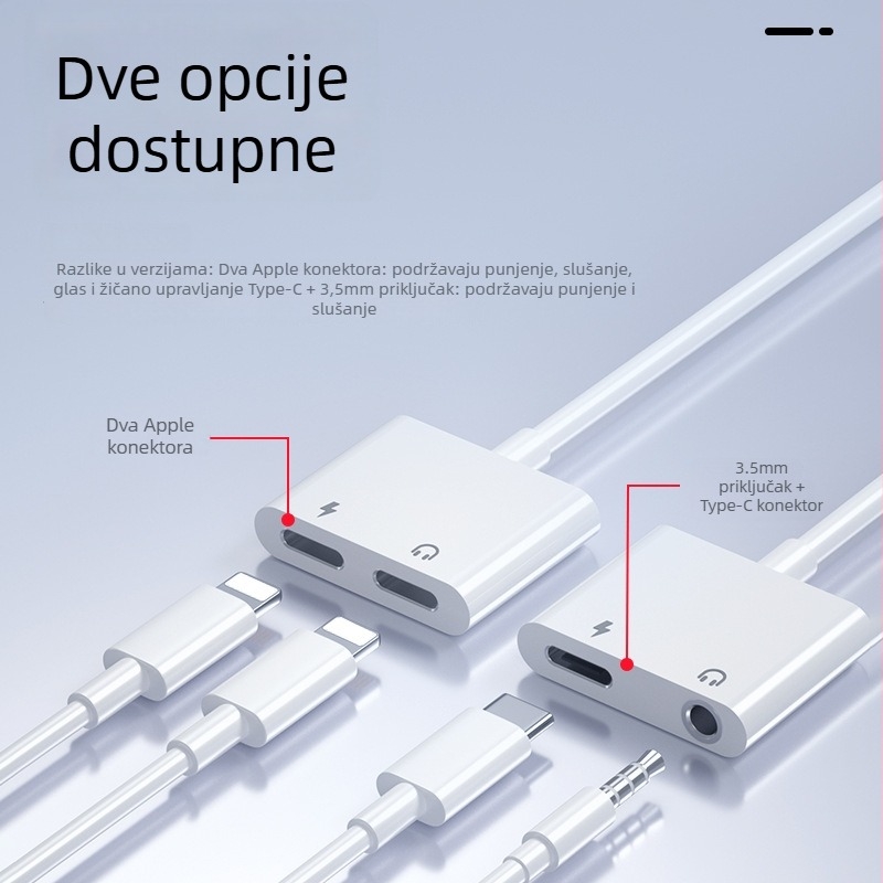 Type-C adapter za slušalice, više sučelja za 3,5 mm, žični audio kabel, model YXS01