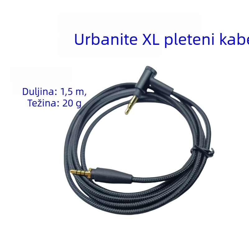Zamjenski audio kabel za slušalice Urbanite XL, vodilica od bakra bez oksidacije, ROHS certifikat, težina 30 g, pojedinačno pakirano, postprodajne usluge: tri garancije