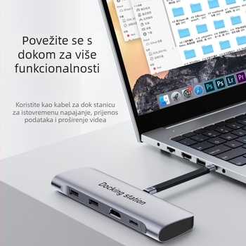 Type-C na Type-C podatkovni kabel, 240W, 40Gbps, 8K60Hz, Thunderbolt 4 kompatibilan
