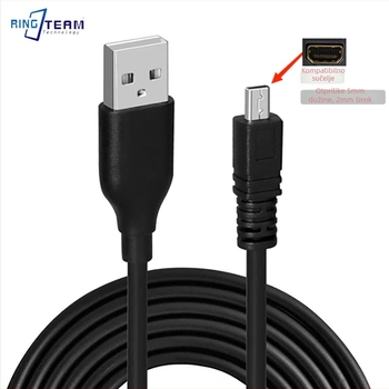 UC-E6 USB kabel za podatkovne Nikon/Sanyo/Pentax digitalne fotoaparate, duljina 1,5 m, OEM