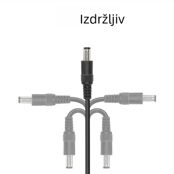 USB na DC 5,5×2,1 mm napajajući kabel sa splitterom, 1 na 2 izlaza, za male kućanske uređaje