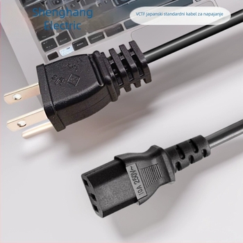 Napajajući kabel PSE, čista bakrena, japanski standard, dvopolni utikač, za pisače i digitalne uređaje, kabel VCTF