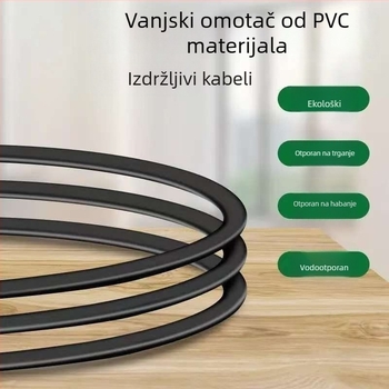 Napajajući kabel PSE, čista bakrena, japanski standard, dvopolni utikač, za pisače i digitalne uređaje, kabel VCTF