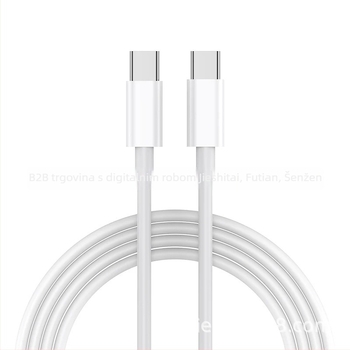 Kabel za podatke Type-C na Type-C, 65W brzo punjenje, povlačivi, silikon, s jednim krajem