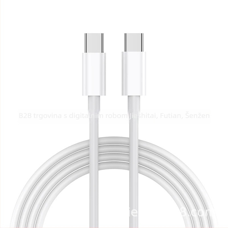 Kabel za podatke Type-C na Type-C, 65W brzo punjenje, povlačivi, silikon, s jednim krajem