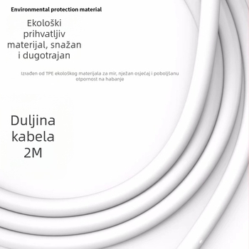 3-u-1 kabel za brzo punjenje s Lightning, Micro USB i Type-C konektorima, TPE materijal, s jednim krajem