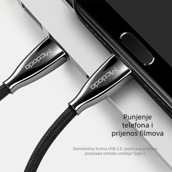MCDODO Type-C to Type-C kabel, 2m, Android telefoni, brzo punjenje, jedan konektor