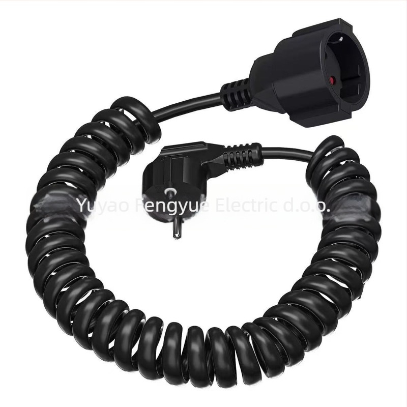 EU-standardni 3-žilni produžni kabel s PU opružnim vodičem, presjek 1 mm², model 008988