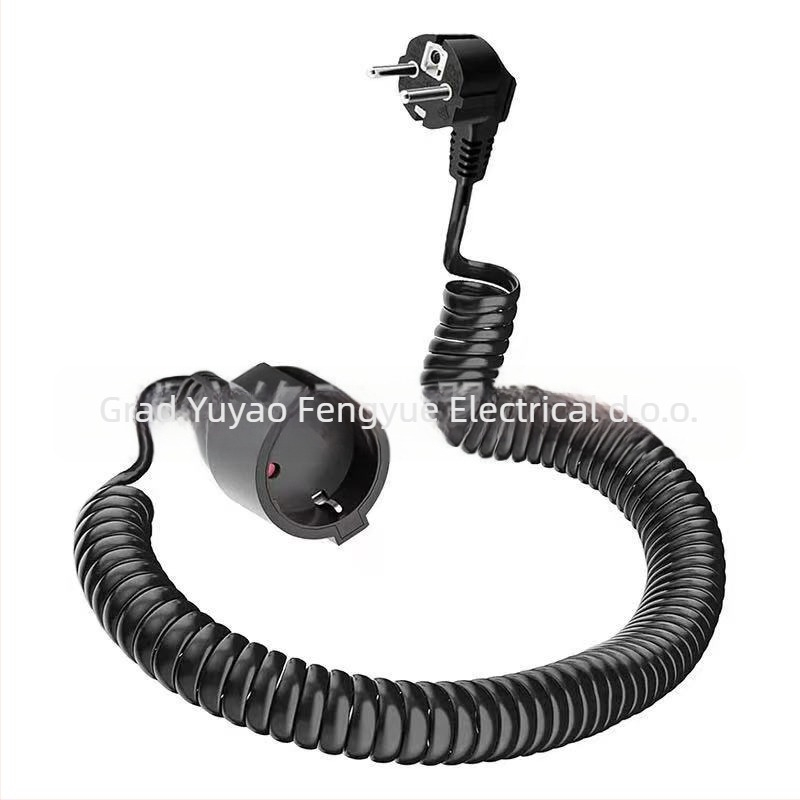 EU-standardni 3-žilni produžni kabel s PU opružnim vodičem, presjek 1 mm², model 008988