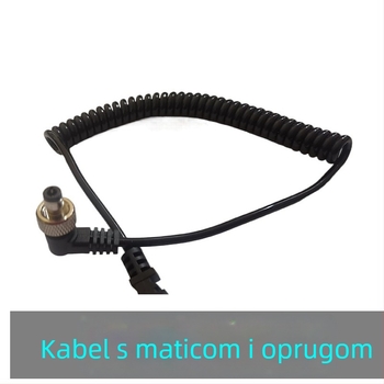 DCPU opružni kabel s maticom za punjenje — Hongtong, 3.5 mm×0.10 / 20BC×2C, otpor 3 Ω, ROHS, ne-standardni napajajući kabel